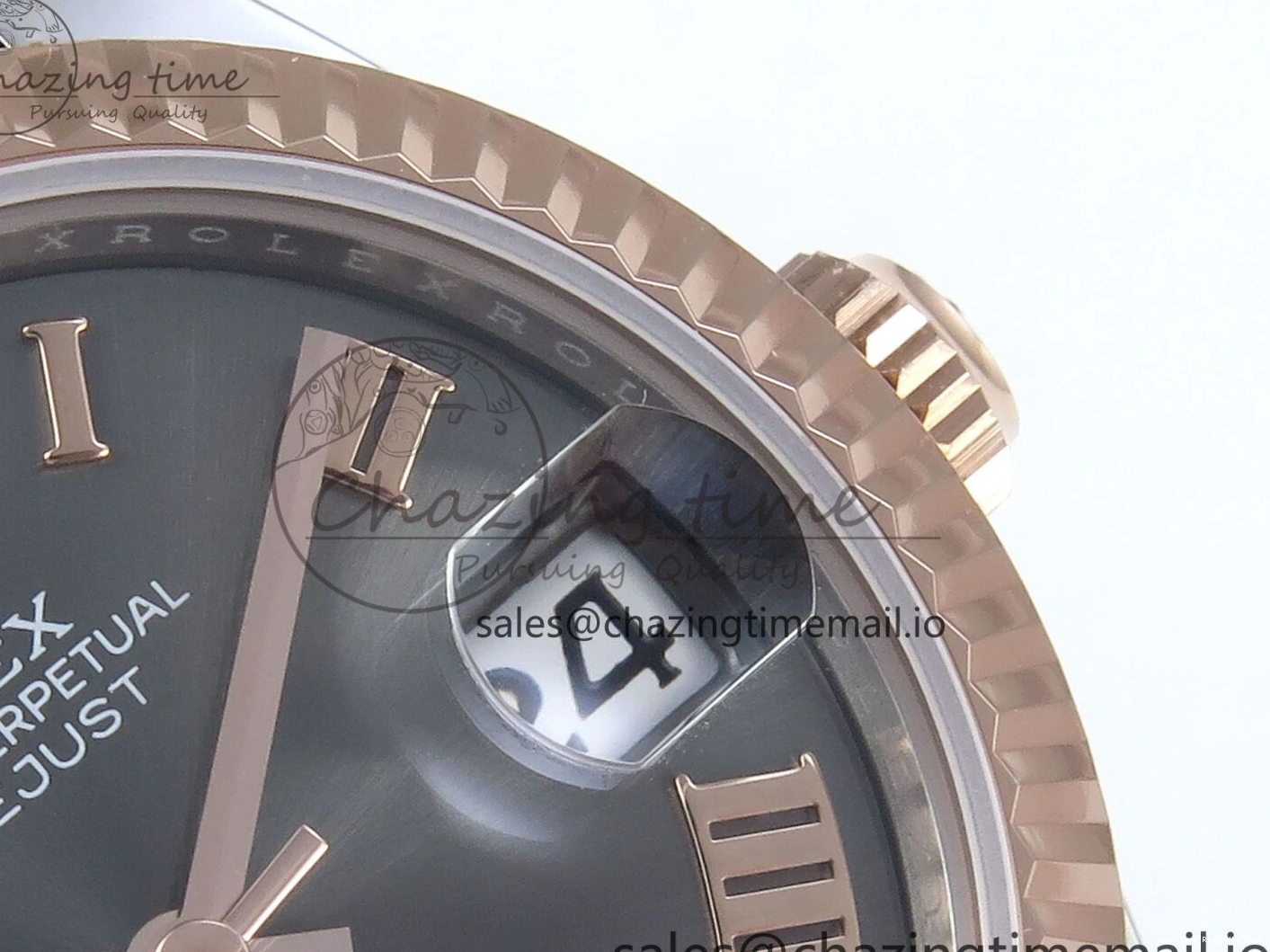Best AAA Replica Sites Bracelet RG Dial Gray Jubilee 31 DateJust Steel 516 Roman ARF Edition SS Diamonds on 904L 1:1 278271 Best StreetReady ETA 0117